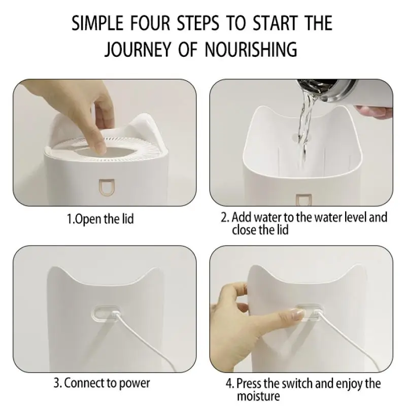 Umidificatore d'aria Diffusore di aromi ad ultrasuoni USB Simpatico purificatore d'aria Doppio spray Grande capacità per uso domestico 3000 ml ad alta capacità