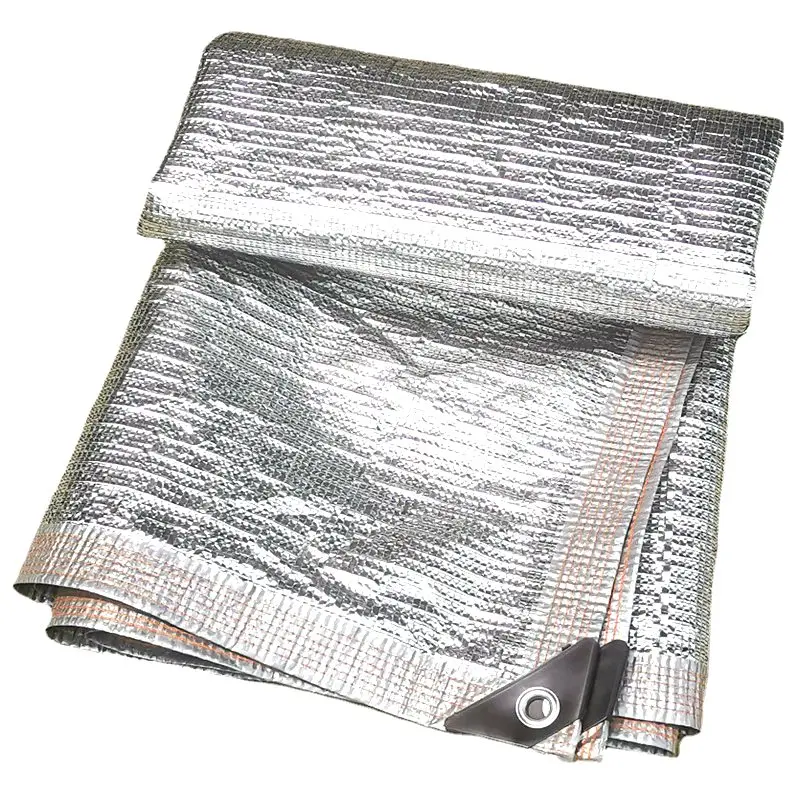 Big Size 99% Density Silver Aluminum Foil Sun Shading Net Balcony Sunshade Net Plants Cover Carport Awning Gazebos Shade Sail