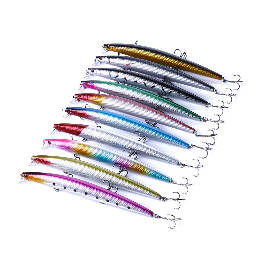 

Nunatak MI101 Minnow Fishing lure Bionic Bait 10Piece/Lot 18CM/26G 3D Eyes Plastic 2 Hooks 10Colors Random Delivery