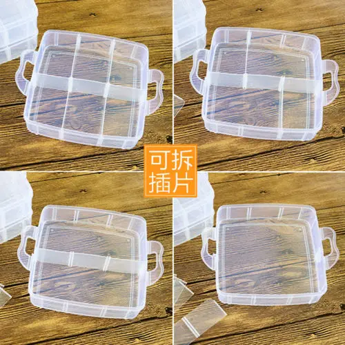 Adjustable Transparent Organizer Clear Plastic Jewelry Bead Pill Mask Storage Box Container Organizer Case Craft Boxes