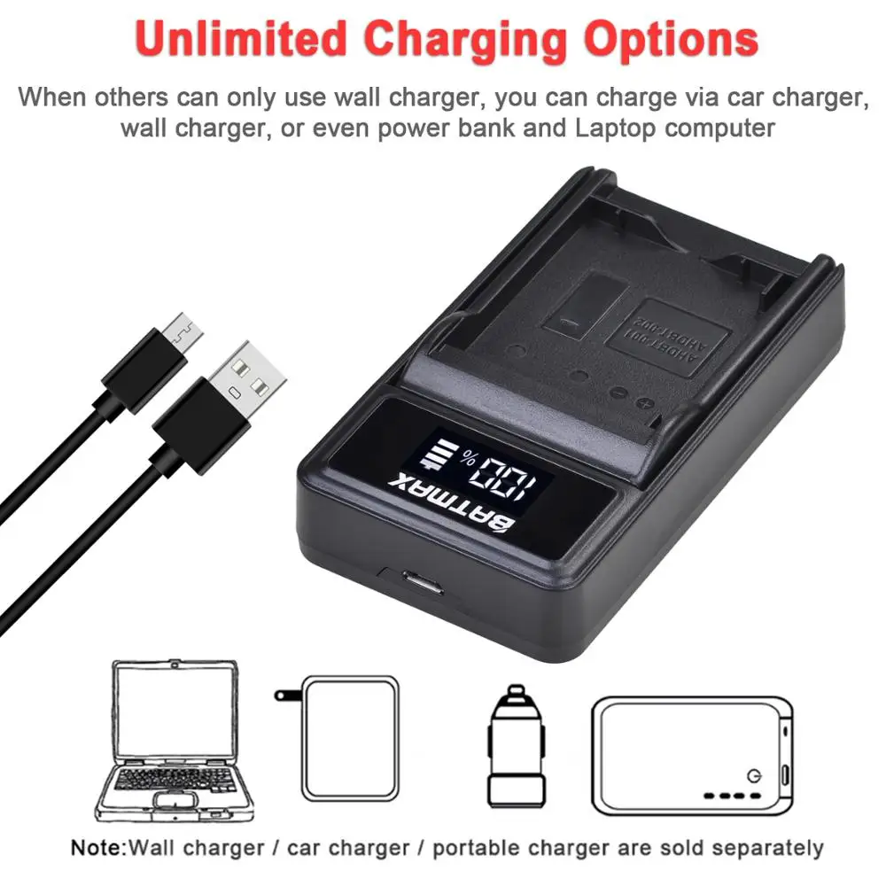 Аккумулятор 1400 мАч и зарядное устройство со светодиодной подсветкой для GoPro HD Hero 1 2 Hero1 Hero2 Motorsports Surf Outdoor 960 AHDBT-001