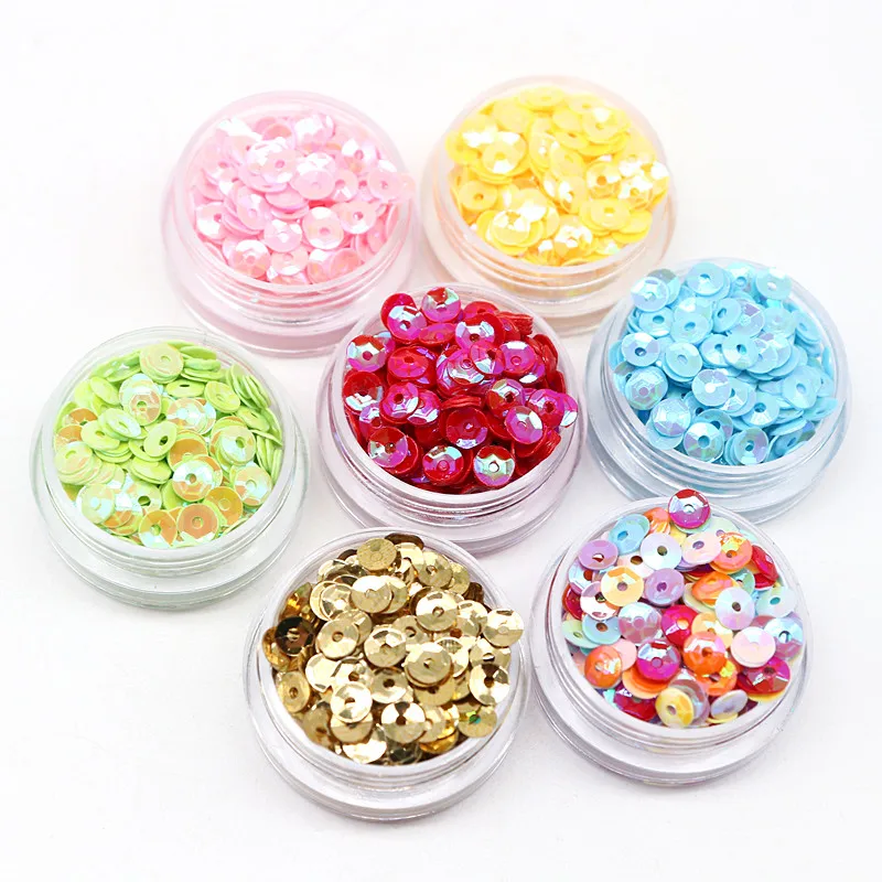 20g Color 4mm5mm Series Concave Loose Sequins for Embroidery, Hand-Sewn Wedding DIY Crafts Clothing Accessories Beaded Pieces