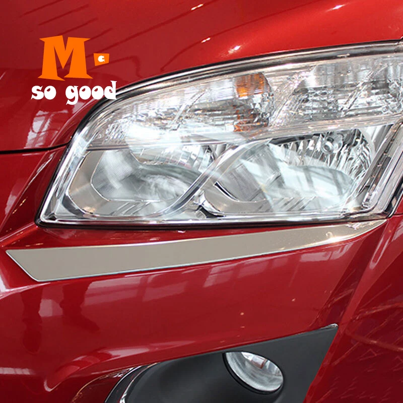 2014 2015 2016 For Chevrolet TRAX DIY Car Styling Front Headlight Eyebrows Frame Light Stainless Steel Auto Stickers Accessories