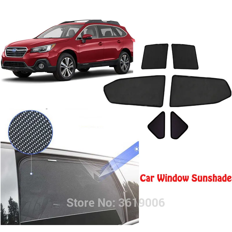 6pcs High-end custom For Subaru Outback 2015-2018 card type magnetic car curtain sun shade car window shade car styling