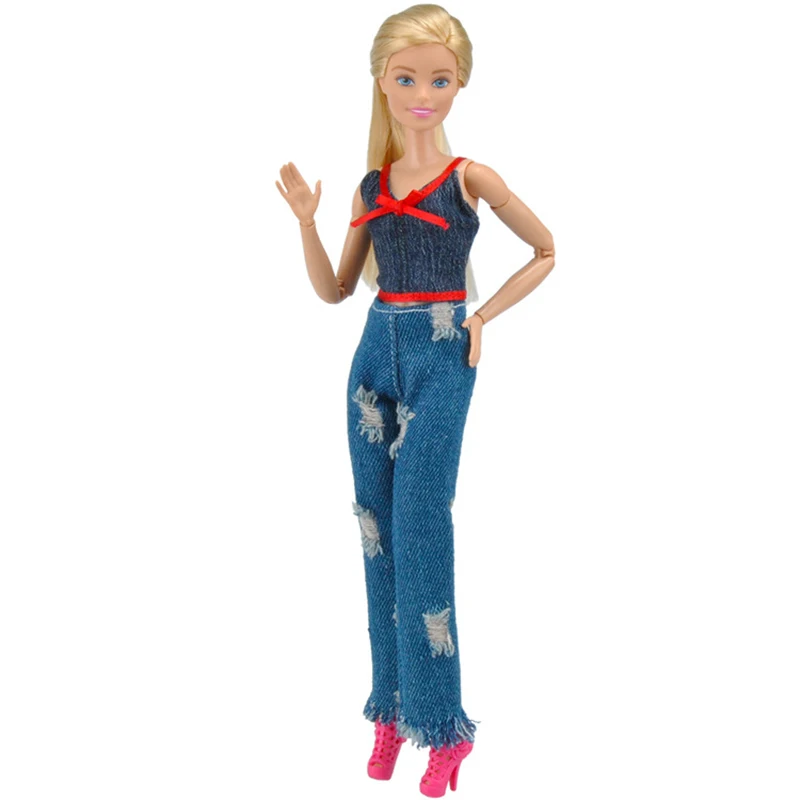 Doll Clothes Fashion Jeans Suit Daily Casual Outfits Office Dress for 1/6 Barbie Doll Clothes Accessories Girl Dressing Diy Toys view 6