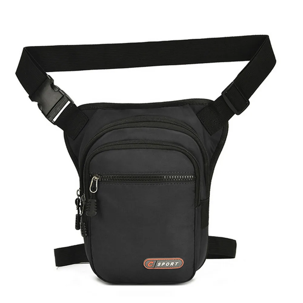 

Men Waist Drop Leg Bags Thigh Hip Bum Belt Bag Fanny Pack Boys Travel Riding Waterproof Nylon Motorcycle Crossbody Shoulder Bags