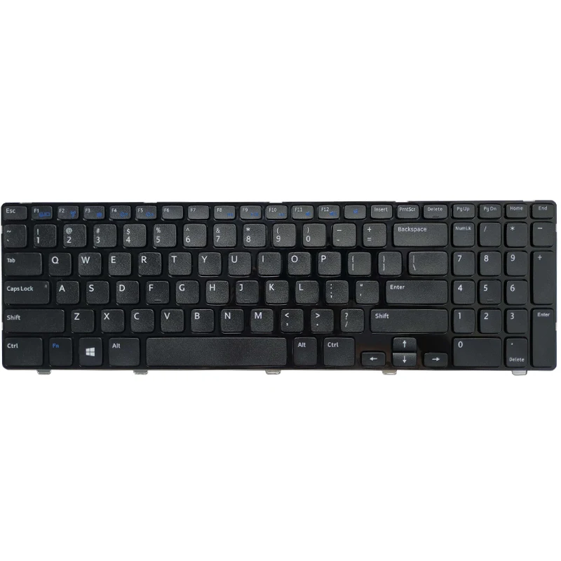 New US keyboard for Dell MP-12F83US-698 PK130SZ3A00 0YH3FC SN7221 SG-60000-XUA NSK-LA0SC 1D Black with Frame