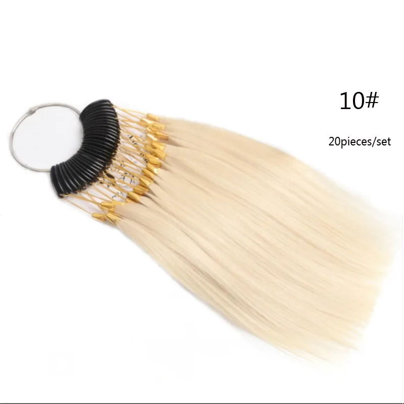 20Pcs/Set Hair Color Rings Human Hair Charts Swatches Testing Color Samples For Salon Hairdresser Dyeing Practice