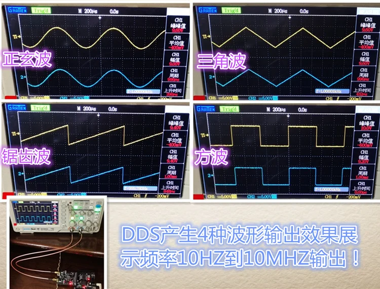 High Speed Dual Channel 14bit DA DDS AD9767 FPGA Signal Generator Development Board