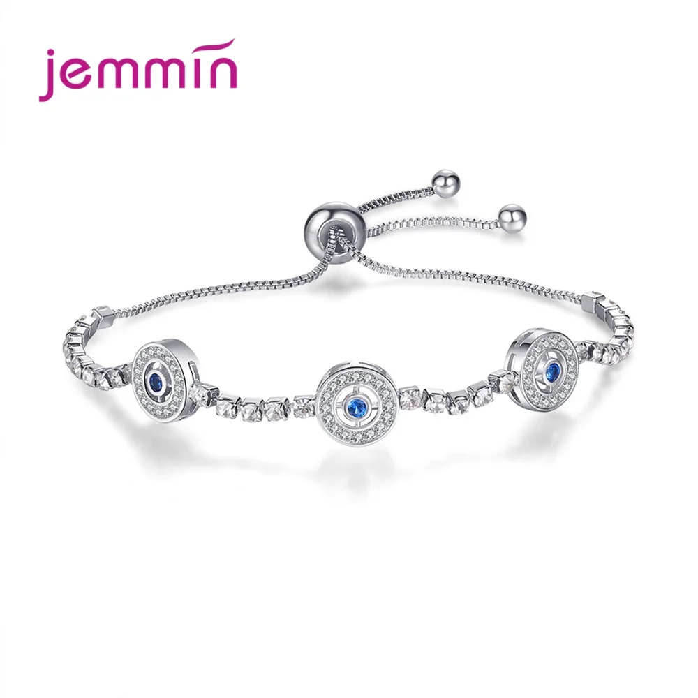 

New Statement 925 Sterling Silver Chain Bracelet For Women Crystal Wedding Jewelry Ladies Charm Wrist Bracelet Pulseras