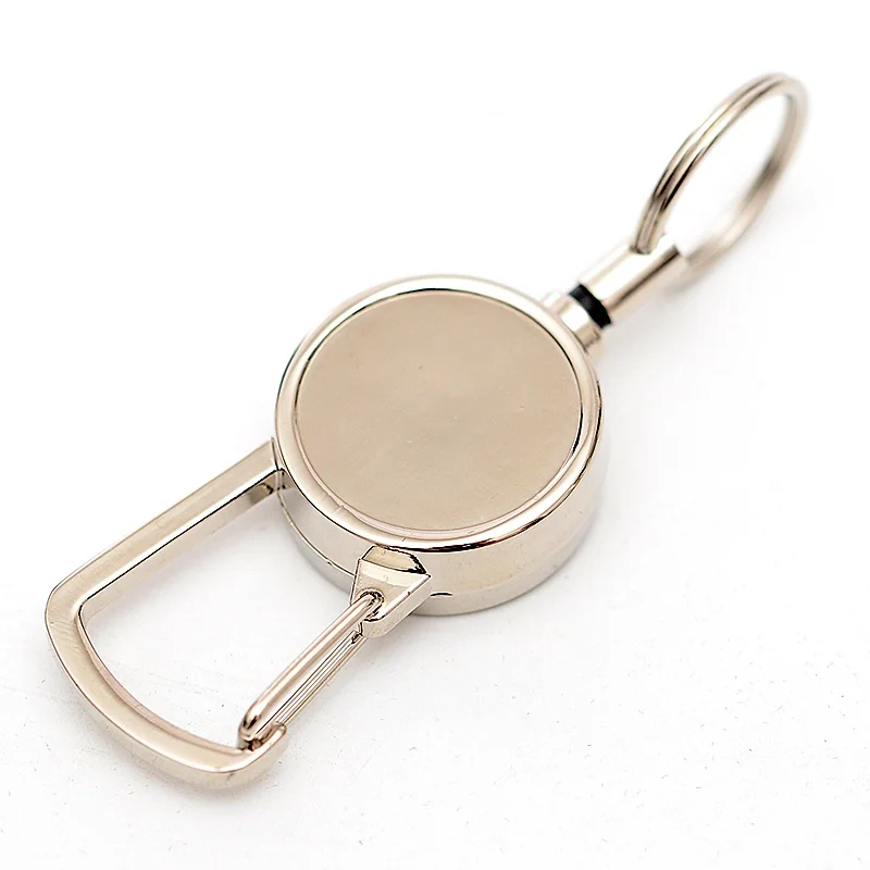 Outdoor Resilience Steel Wire Rope Elastic Keychain Sporty Retractable Alarm Key Ring Anti Lost Keychain Outdoor Tools