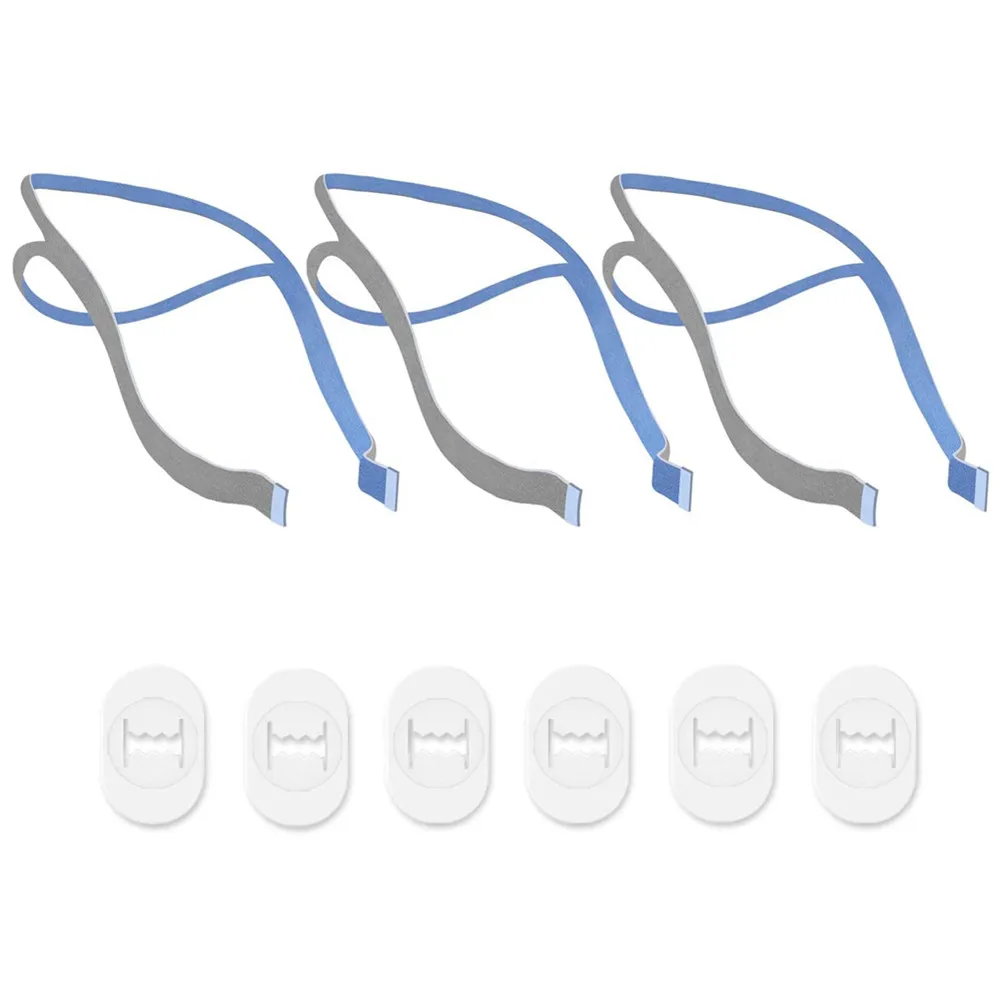 

3 Replacement Headgear Compatible with ResMed Airfit P10 Nasal Pillow CPAP Mask Straps Included 3 Straps and 6 Adjustment Clips