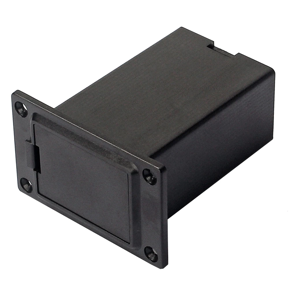 New 1pc 9V Battery Black Holder Case Box Compartment Cover Guitar Bass Pickup