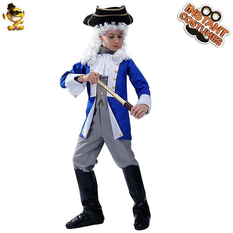 Purim Outfits für Kinder Kolonial Allgemeine Kostüme Cosplay Weihnachten jungen Blau Pirate Allgemeine Outfits Kostüm für Kind