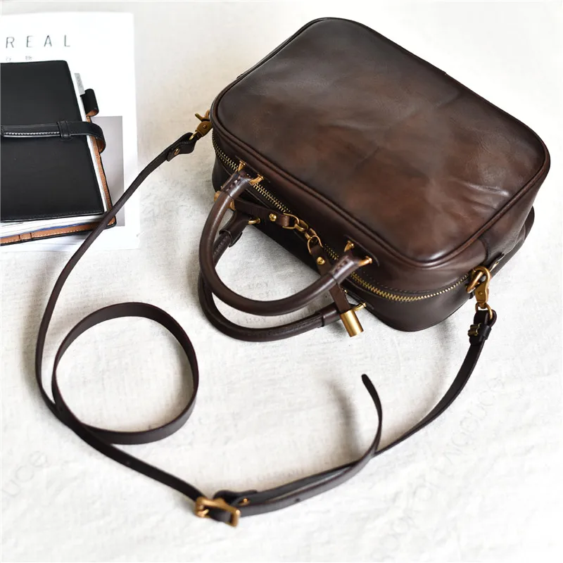 PNDME fashion retro genuine leather women\'s small square bag handbag casual natural cowhide ladies party shoulder messenger bag