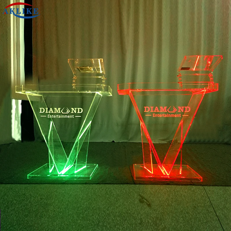 2024 Dj Table Funktion One Lighted Dj Facade Aklike Dj Mixer Controller Booth Acrylic Customized Logo Furniture Desk