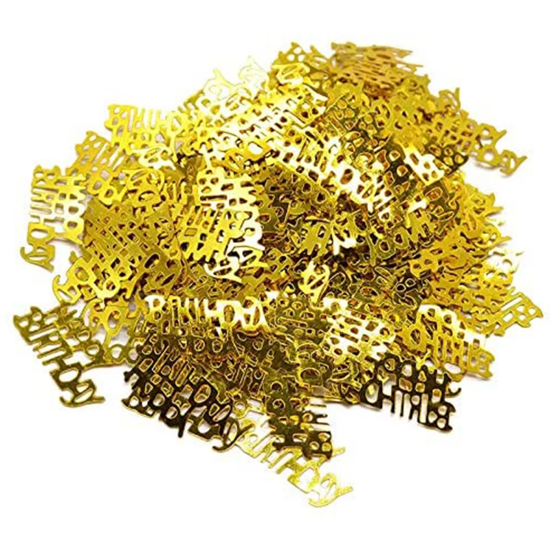 15g/pack Confetti Gold Happy Birthday Number Figure 16 18 20 21 25 30 40 50 60 Table Confetti Decor Anniversary Party Supplies