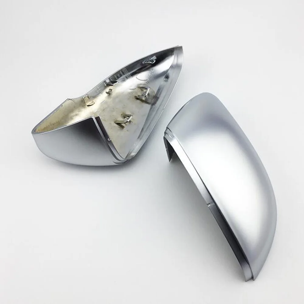Car Mirror Cover For VW Golf MK6 VI 6 Touran 2011-2015 Matte Chrome Silver Rearview Mirror Cover Protection Cap Car Styling