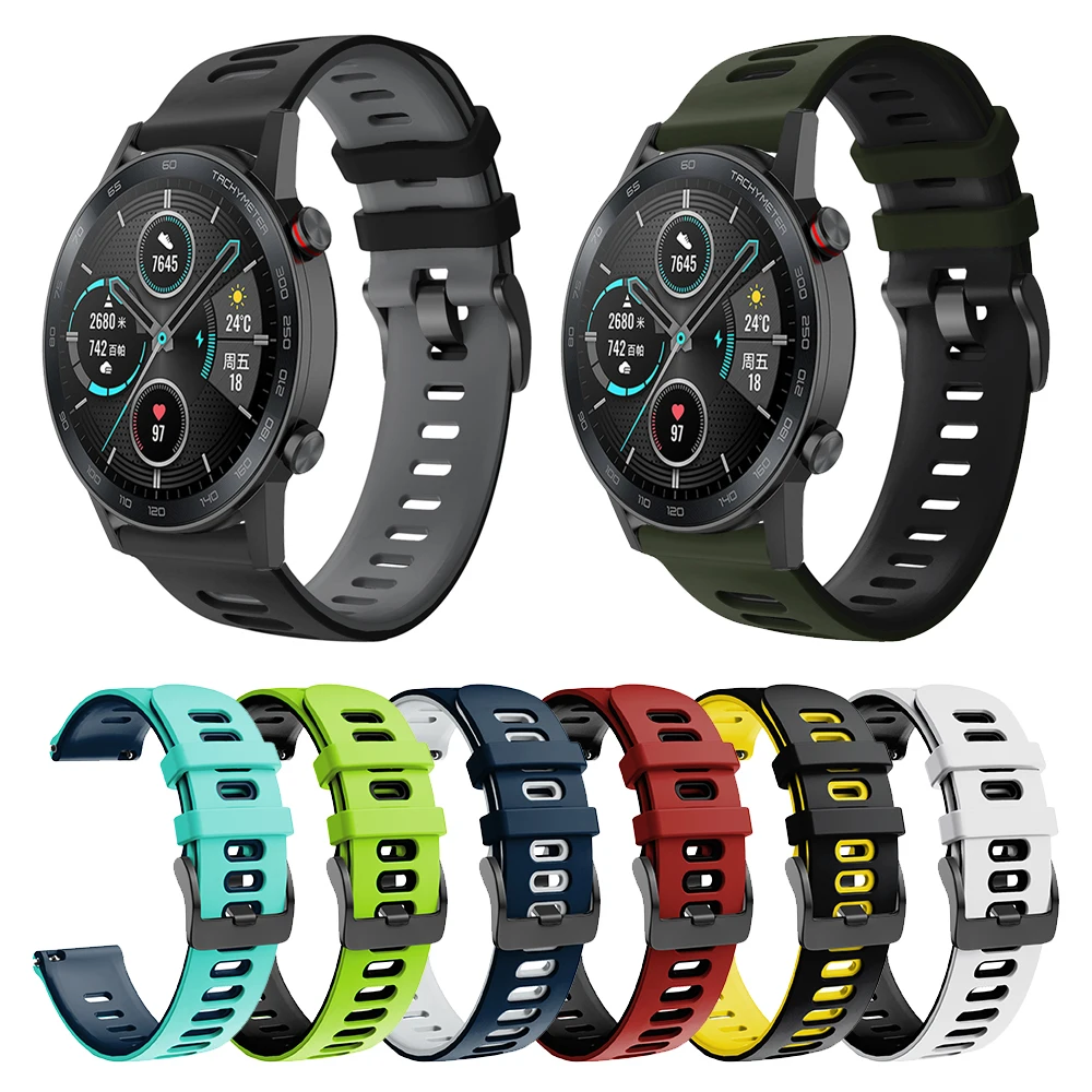 

Correa Silicone Band For HUAWEI HONOR Magic Watch 2 46mm 42mm Strap Replace Accessories MagicWatch Watchband Bracelet ремешок