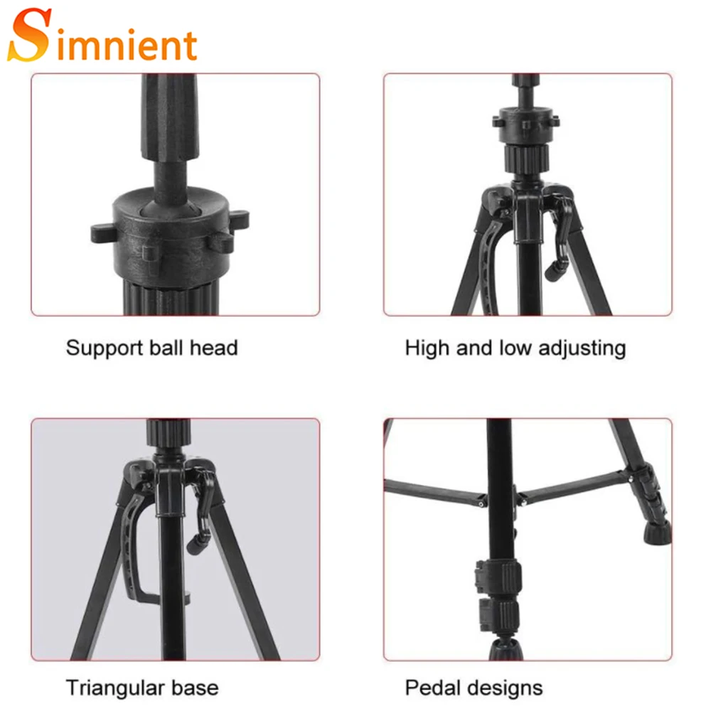 Metal Wig Head Stand Adjustable Tripod Mannequin Head Stand Cosmetology Hairdressing Training Head Holder For Canvas Block Heads
