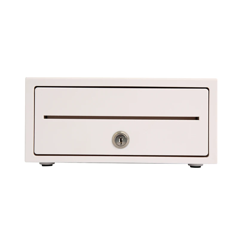 Mini Metal Case Cash Drawer with 4 Bill 6 Coin holders  JR11 port and 3 Position Lock HS-208