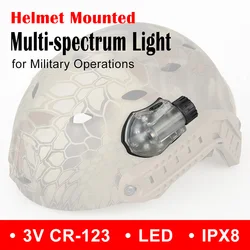 Tactical White Green LED  Light For Helmet  Hunting Paintball Accessory OS33-0030