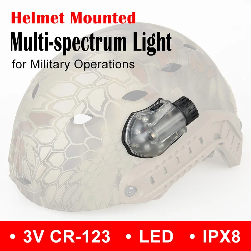 Tactical White Green LED Weapon Light For Helmet Outdoor Hunting Paintball Accessory OS33-0030