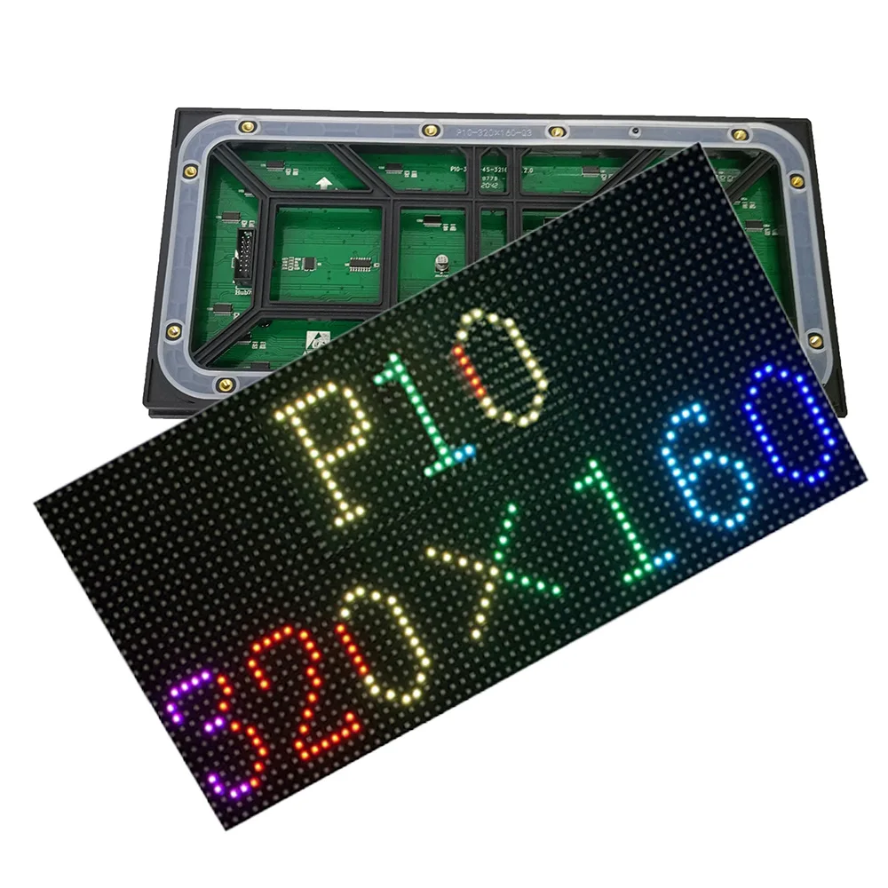 

LED screen panel outdoor P10 unit board 320X160mm size Waterproof high-brightness LED Sign Board Shenzhen manufacturer