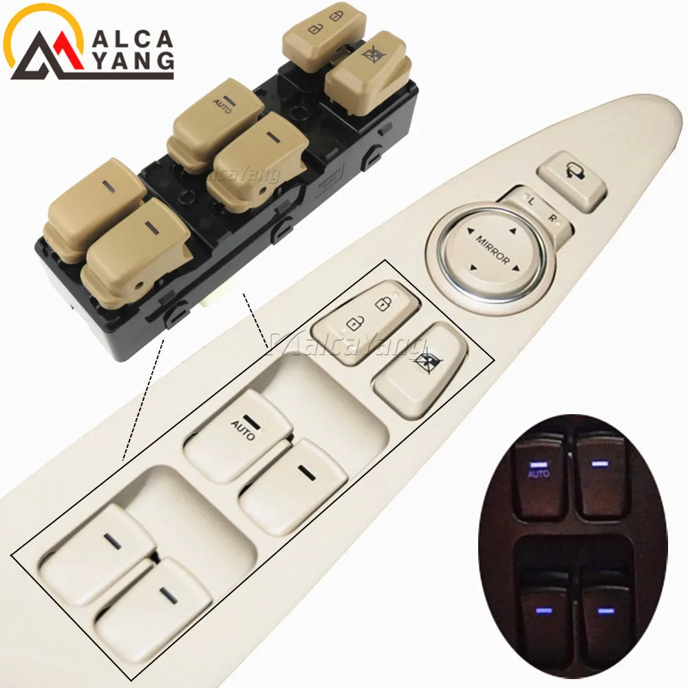 Car Window Controller Switch Button Car Window Lifter Control Switch for HYUNDAI SONTAT 08 Blue LED 93570-3S000RY 935703S000RY