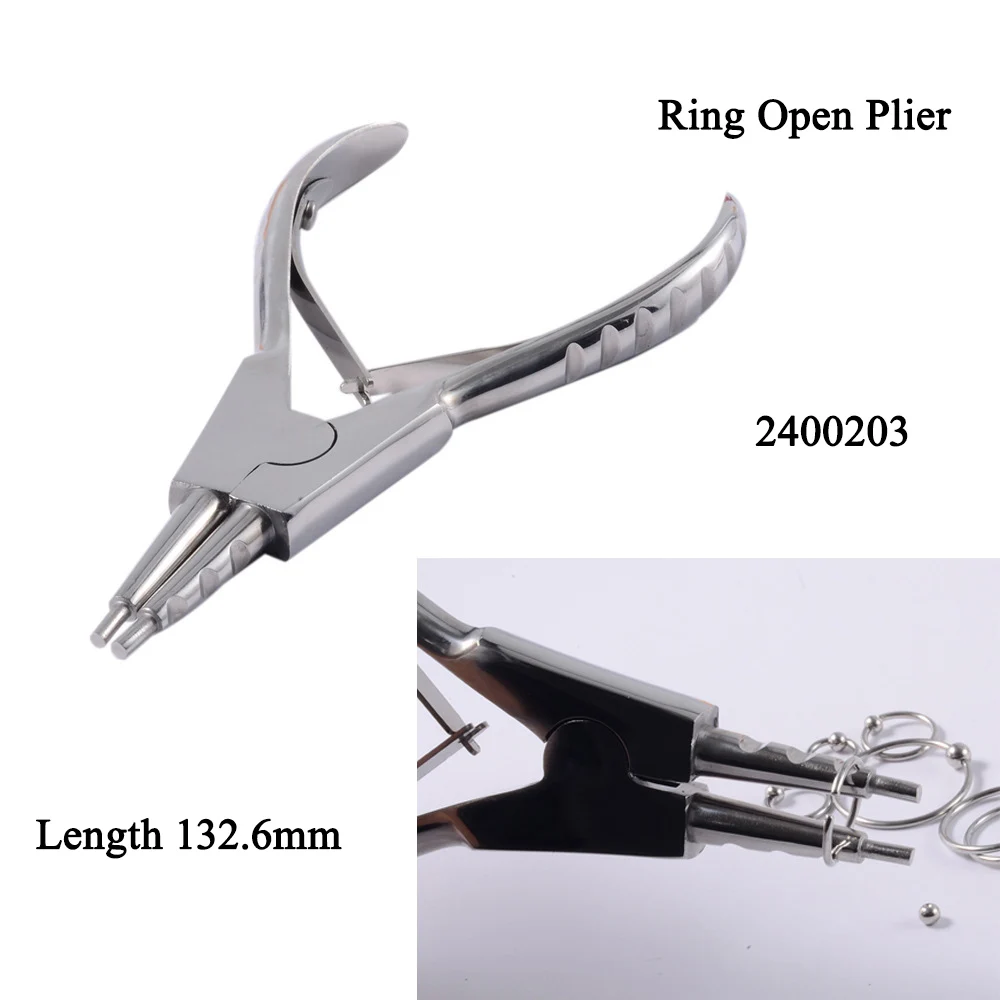 1PC Surgical Steel Professional Puncture Tool Opening Closing Ring Clamp Pliers Body Piercing Ear Nose Lip Piercing Tool