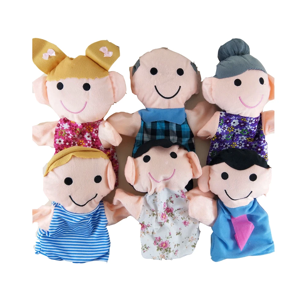 Children Family Member Plush Toy Stuffed Hand Puppet