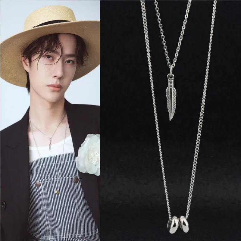 Unisex Short Long Chain Necklace Idol Star Design Stainless Steel Personality Neck Jewelry for Men And Women