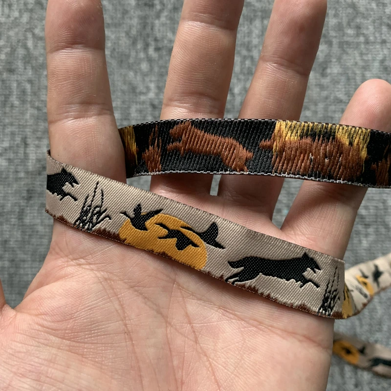 10YARD 7/8 And 5/8 Inch 22MM 16MM Wolf And Wild Goose Cartoon Ribbon