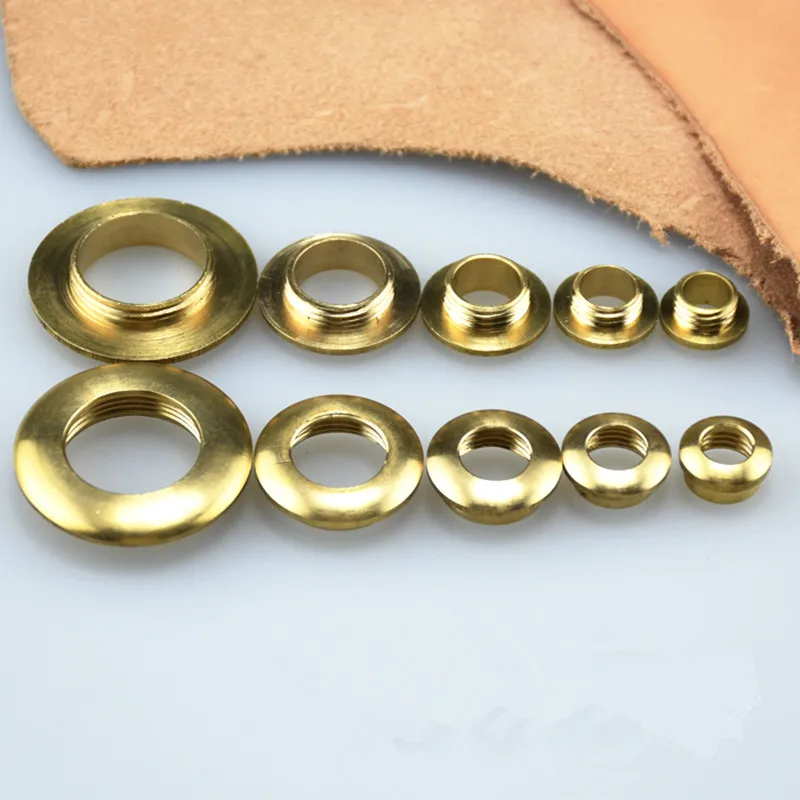 4Pcs Brass curved Metal Eyelets With Grommets for Leathercraft DIY Scrapbooking Shoes Belt Cap Bag Tags Clothes Accessories