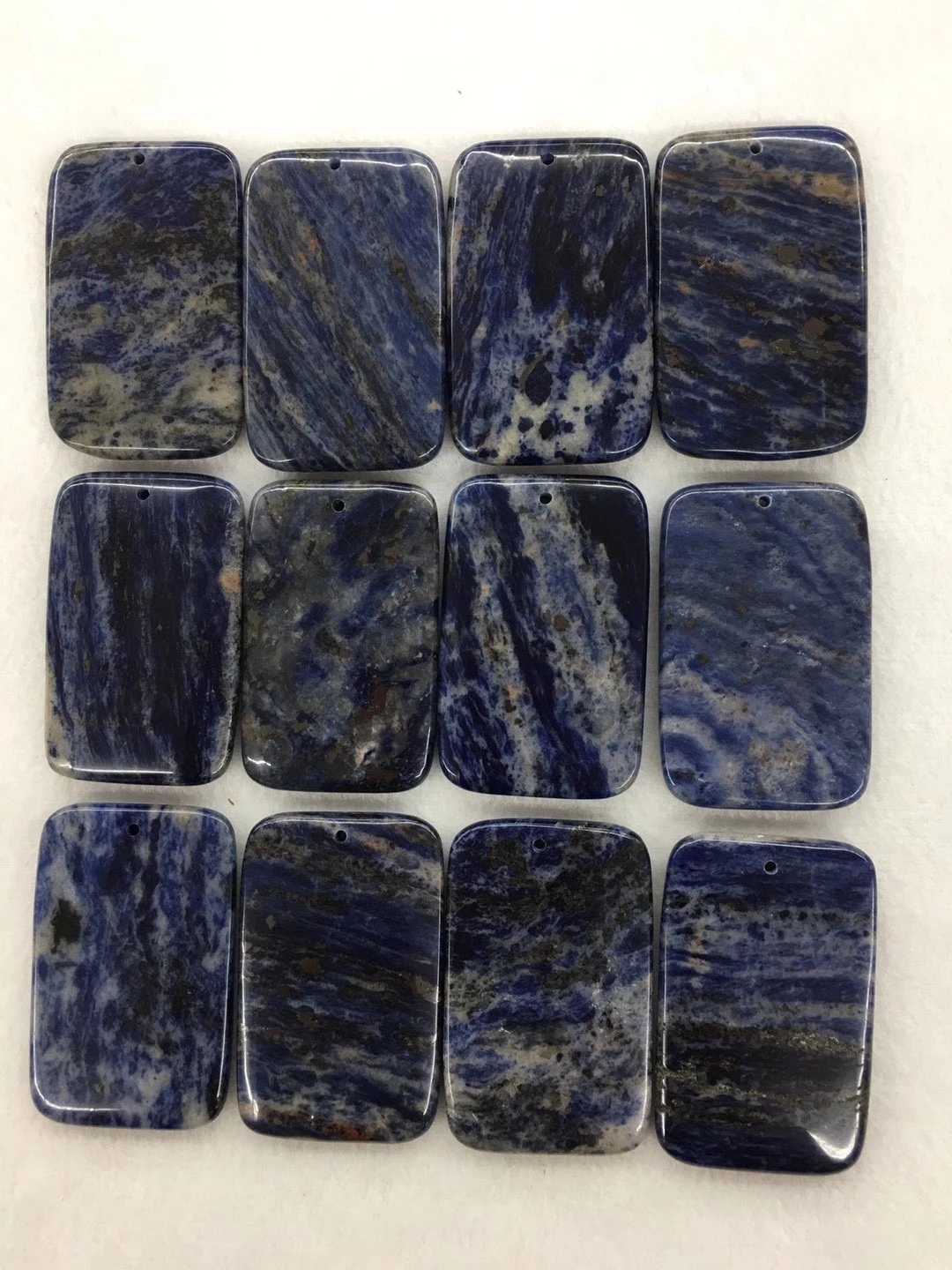 

Wholesale Price 10pcs/Pack Natural Sodalite Stone Bead Pendant,35x55x7mm Rectangle Pendant for Jewelry Necklace DIY