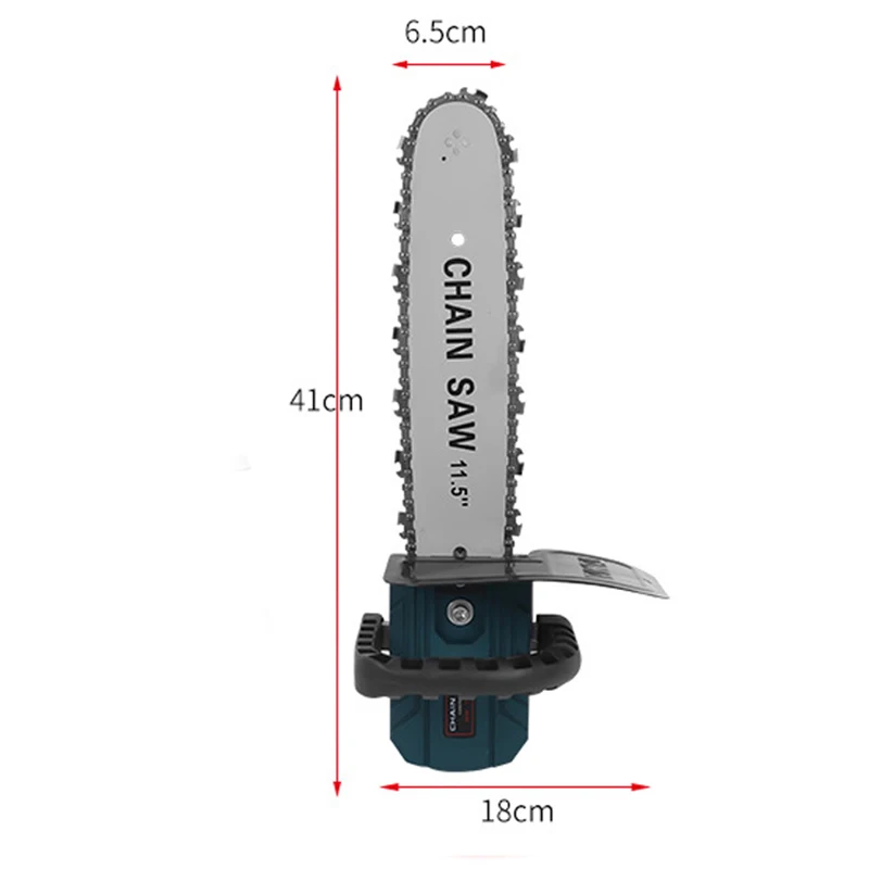 Quick Install 11.5" Chainsaw Angle Grinder Accessories Woodworking Cutting Chain Saw Reciprocating Saw Power Tool Attachment