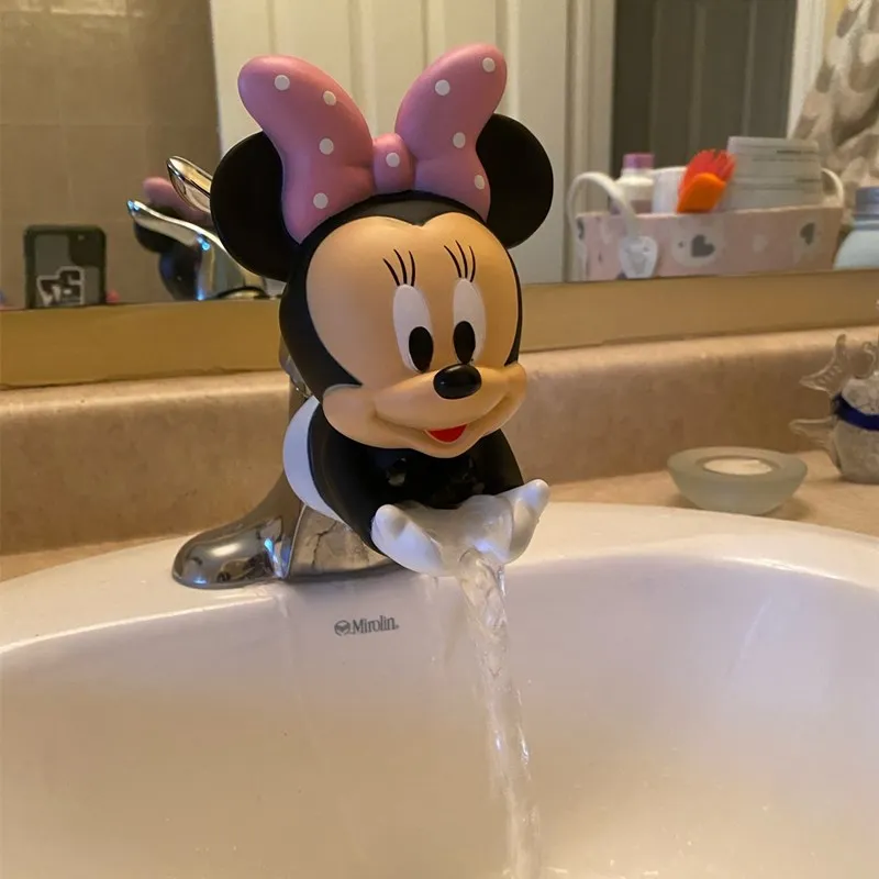 Mickey  Minnie Mouse Extender Cartoon Kids Toddler Sink Handle Baby Bathroom Faucet Extender Children Washing Hands Tool