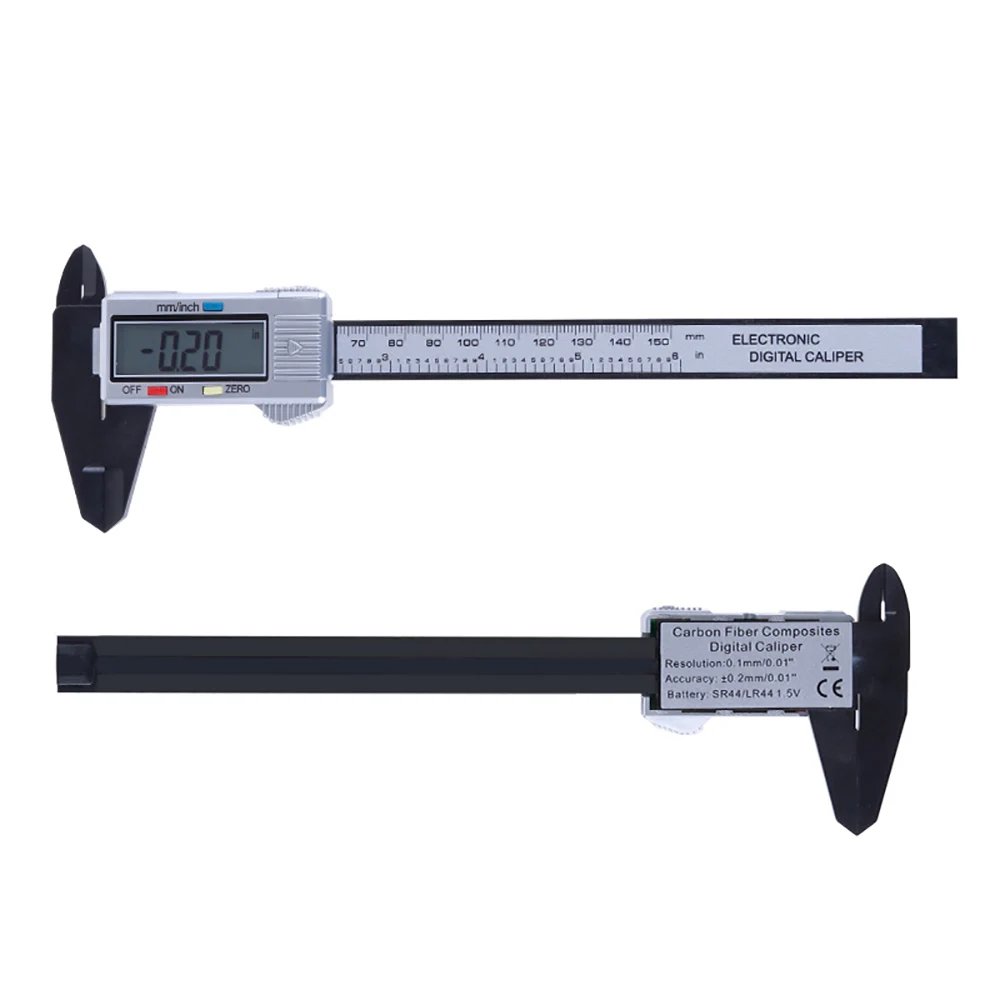 150mm Vernier Caliper 6 inch Electronic  Digital Micrometer Carbon Fiber Non-precision  measuring instruments caliper