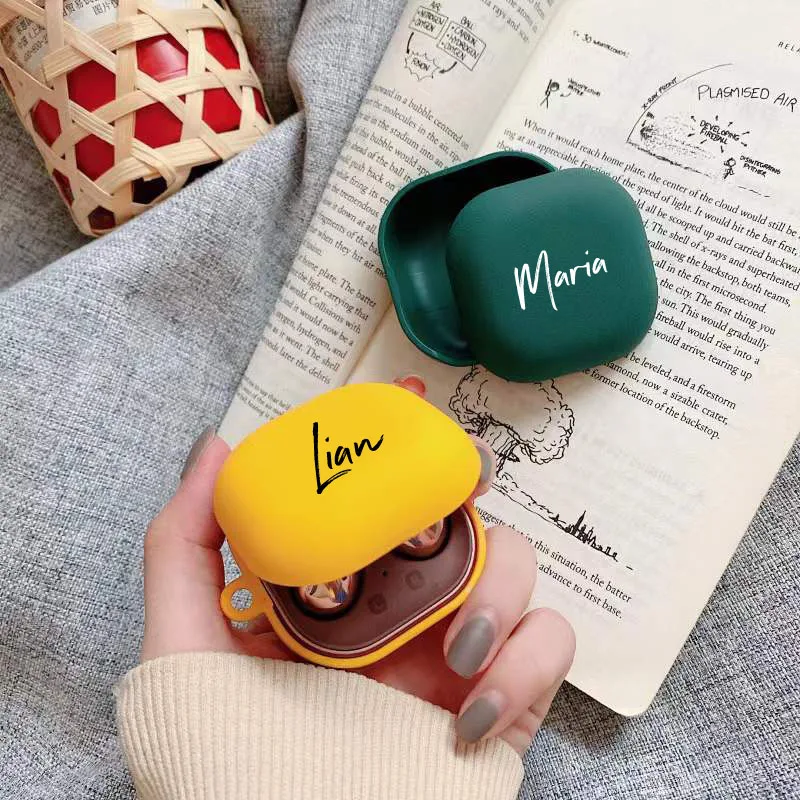 Personalisa Printing Name Case for Samsung Galaxy Buds Live Shockproof Case Hard Plastic Shell for Samsung Galaxy Buds Live Case