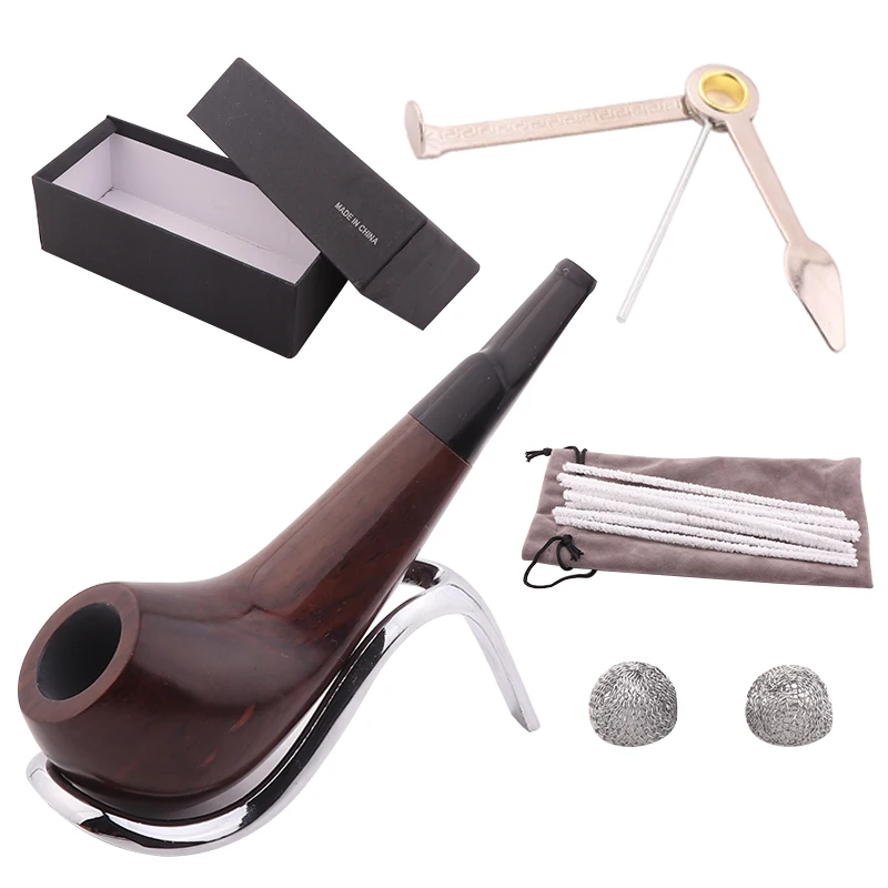Juego de cachorros de humo de sándalo, molinillo de hierbas para cigarros, tabaco de ébano, limpiador de accesorios, boquillas de humo de resina,
