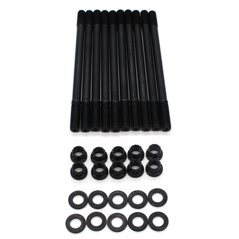 DEFT Cylinder Head Stud Kit Black For Honda Acura Integra GSR B18C1 B18C5 B20VTEC