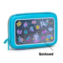 Astuccio per matite per bambini Quicksand 3D Cartoon EVA Drift Sand Kids Student Pen Stationery Box Make Up Cosmetic Storage Bag Organizer