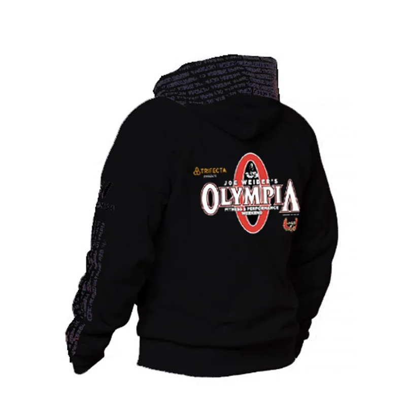 New OLYMPIA Men Gyms Hoodies Gyms Fitness Bodybuilding Sweatshirt Pullover Sportswear Male Workout Hooded Jacket Clothing