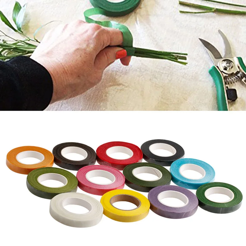 

Flower Paper Tape Garland Wreath Floral Stem Self-adhesive Tape 30Yard 12mm Paper Craft Artificial Flowers Self-adhesive Tape