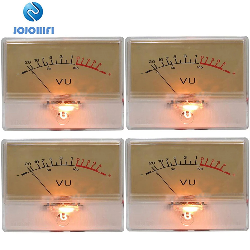 1pcs / 2pcs / 4pcs /6pcs T-90 High-precision VU Meter Head amp DB Level Pre-amplifier Chassis Sound Pressure Strap w/Backlight