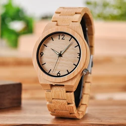 BOBO BIRD-Reloj de madera de bambú para hombre, cronógrafo masculino con movimiento japonés, regalo personalizado, envío directo