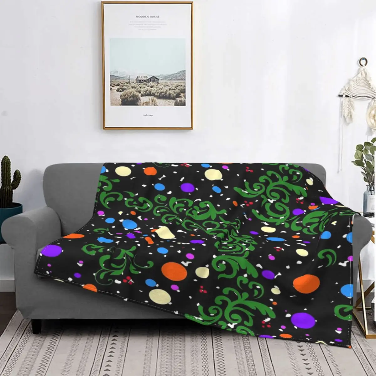 Manta con estampado navideño, cubrecama para cama a cuadros, cubierta de playa, manta doble, fundas de cama de invierno, 4 unida