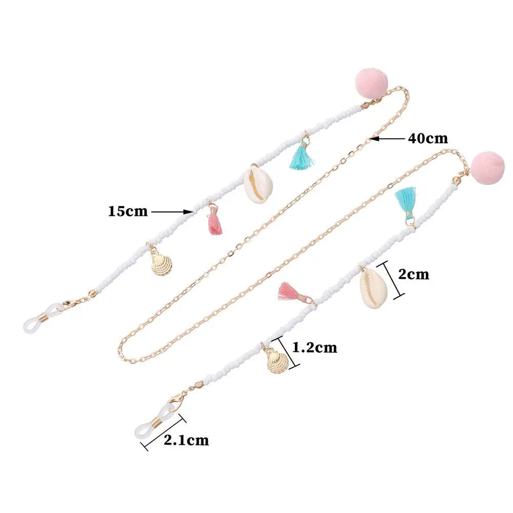 Fashion Colorful Tassel Women's Glasses Chain On The Neck Eyeglasses Lanyard Boho New Design Dangles Masks Holder Strap