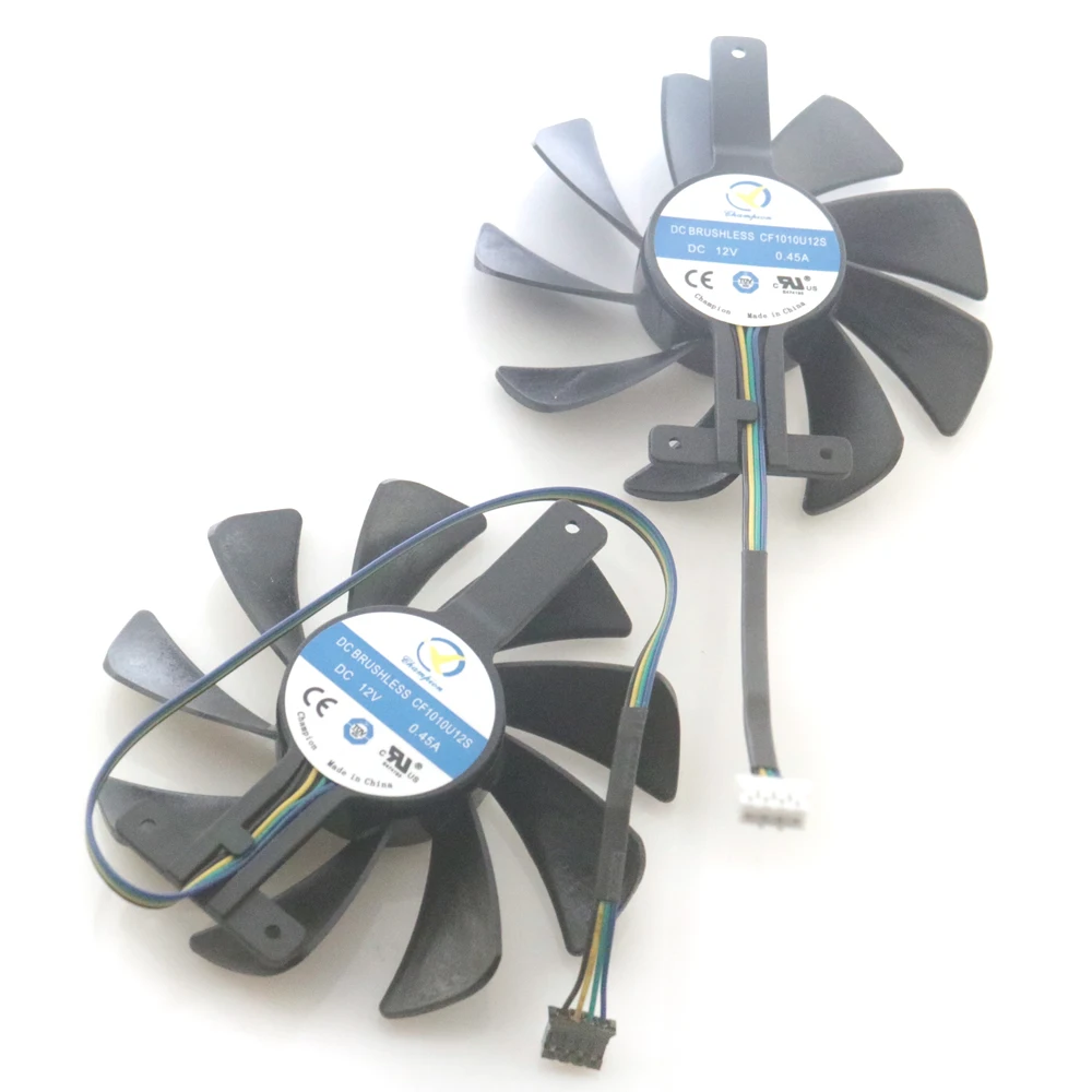 Ventilateur double pour Zotac RTX2080ti 2080, CF9015H12S, 85mm, 12V, 0,45 A, 4 broches VGA, refroidisseur de carte de fouille vidéo, 2 pièces/lot