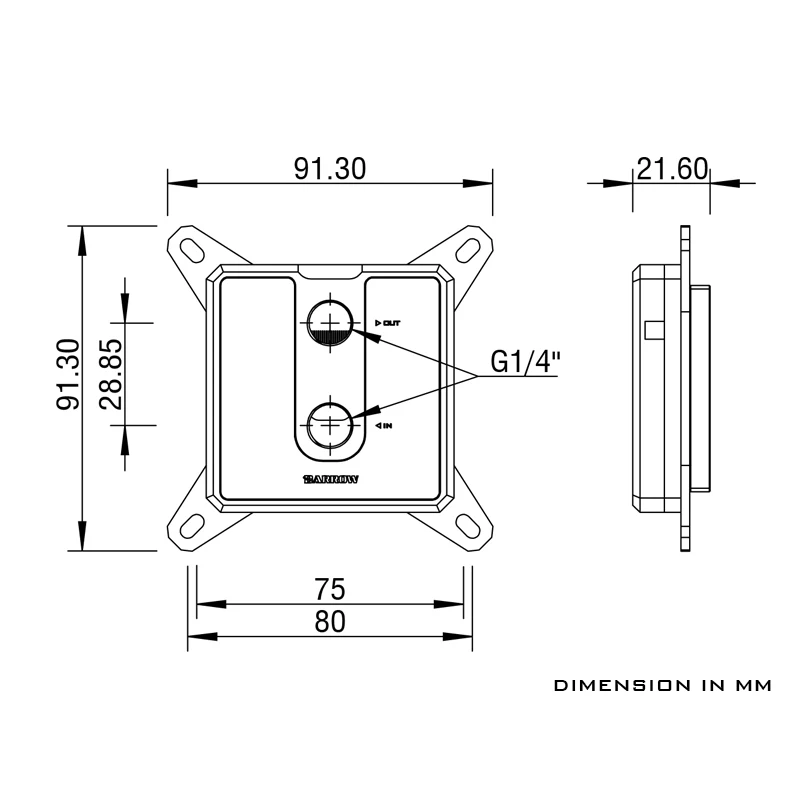 Blok wodny procesora Barrow służy do gniazda INTEL LGA1700,LGA1200,115X,X99,X299 5V 3PIN chłodnica procesora światła, LTCB03-04I